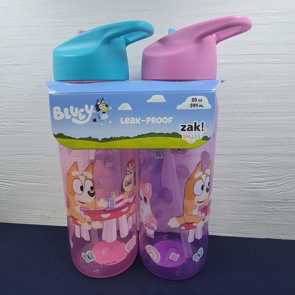 Zak Designs Bluey Leak-Proof Kids Tumbler Set 20 oz 591 ML New